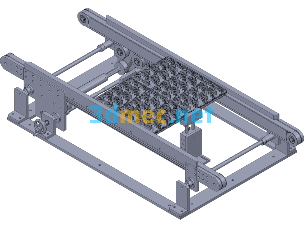 Belt Conveyor Line (Adjustable Width) - 3D Model Exported Free Download