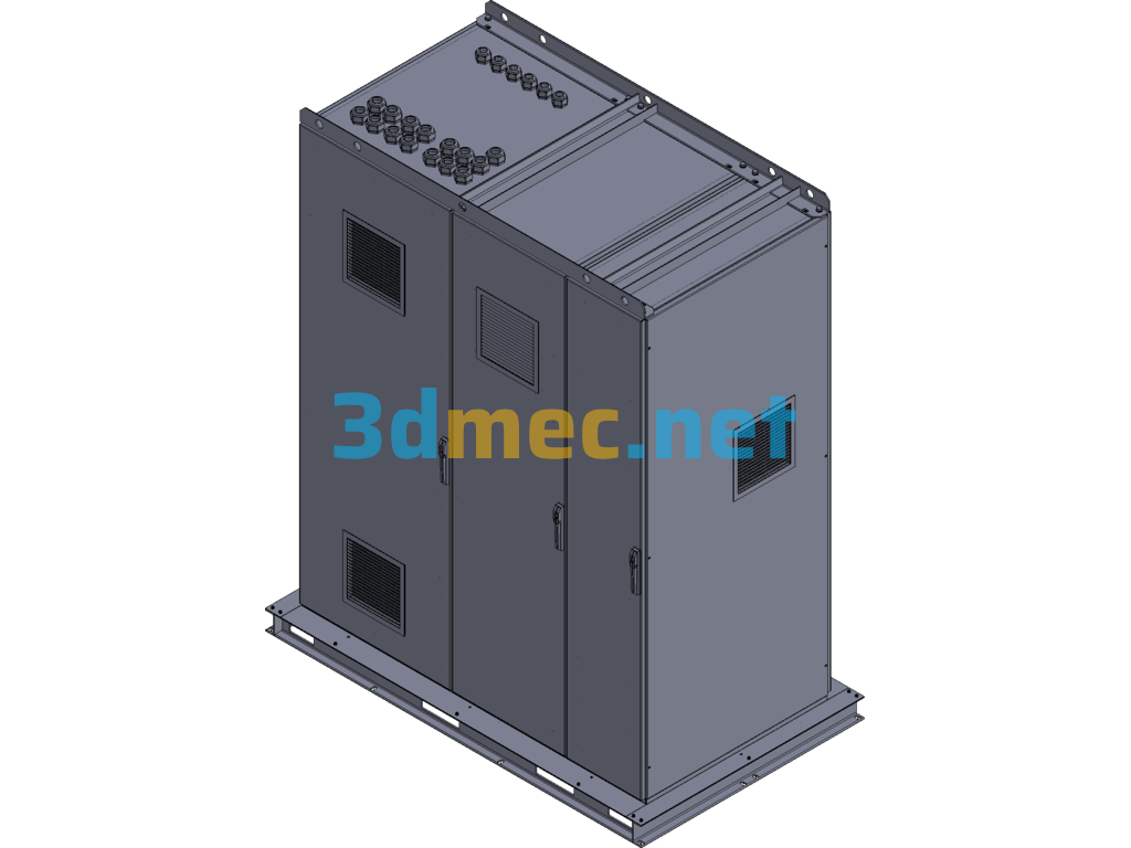 MW-Class Inverter Overall Diagram - 3D Model Exported Free Download