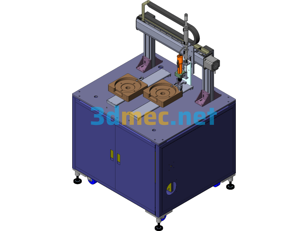 Single Head Screw Locking Mechanism - 3D Model SolidWorks Free Download