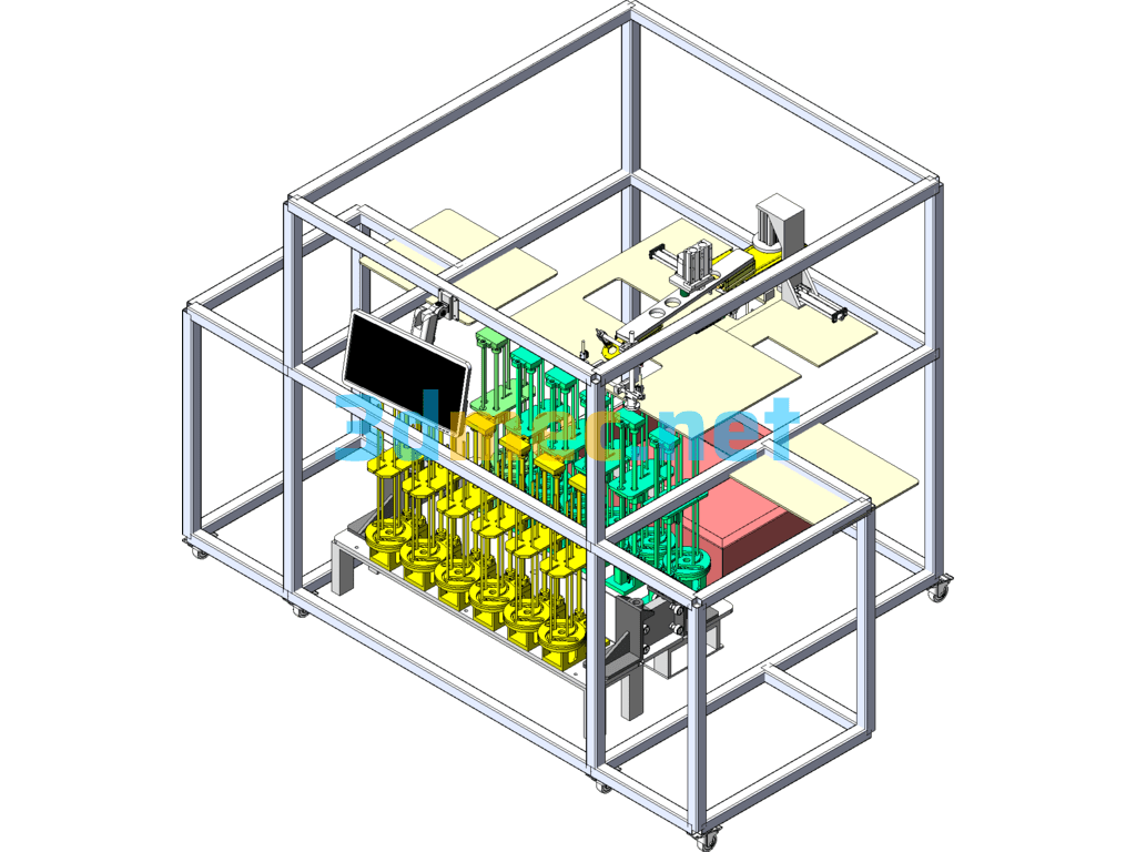 Automatic Film Pressing Machine - 3D Model SolidWorks Free Download