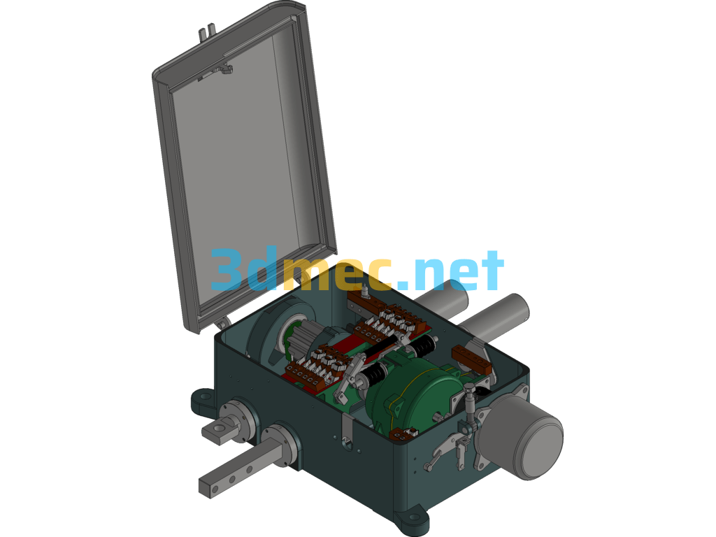 Full Picture Of ZD6 Electric Switch Machine - 3D Model Inventor Free Download