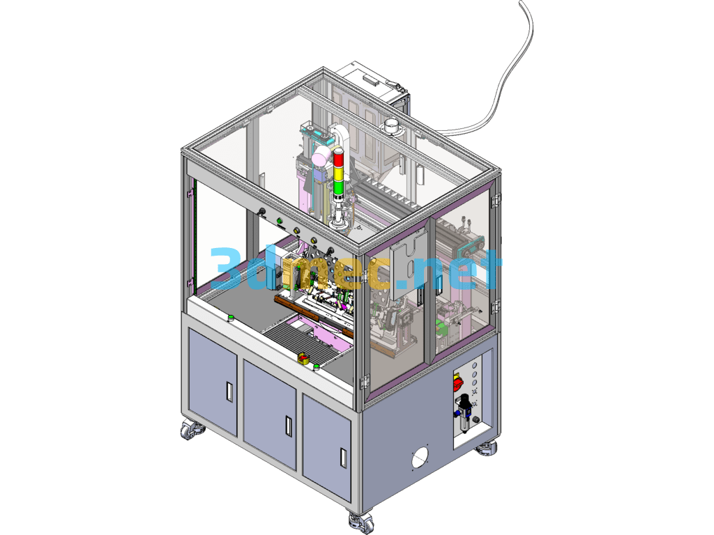 Five-Axis Module Automatic Soldering Machine XYZ Double Rotation Linkage Soldering Machine - 3D Model SolidWorks Free Download