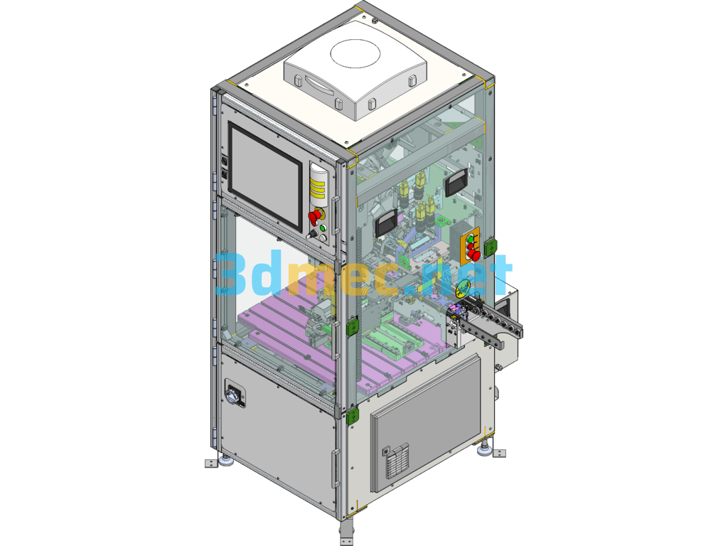 A Compact Online Inspection And Labeling Machine - 3D Model SolidWorks Free Download