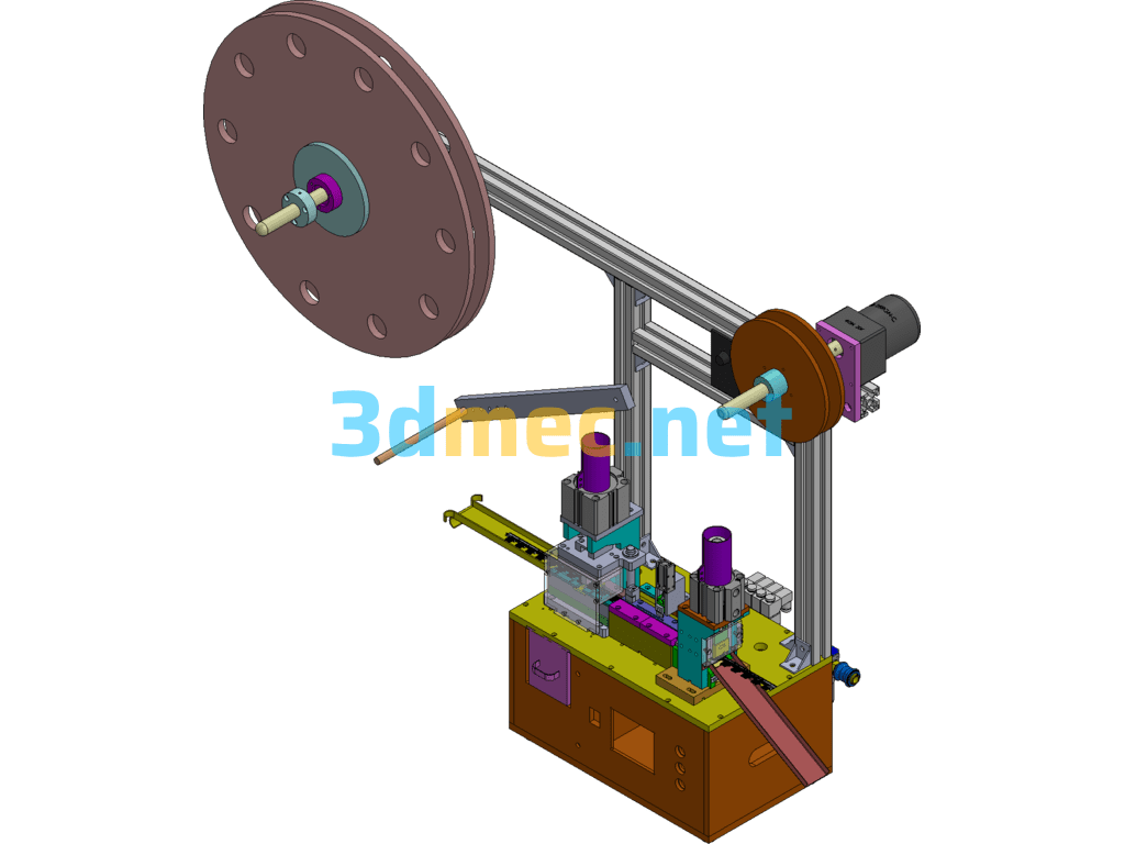 Small End Cutting Machine Desktop End Cutting PIN Machine - 3D Model SolidWorks Free Download