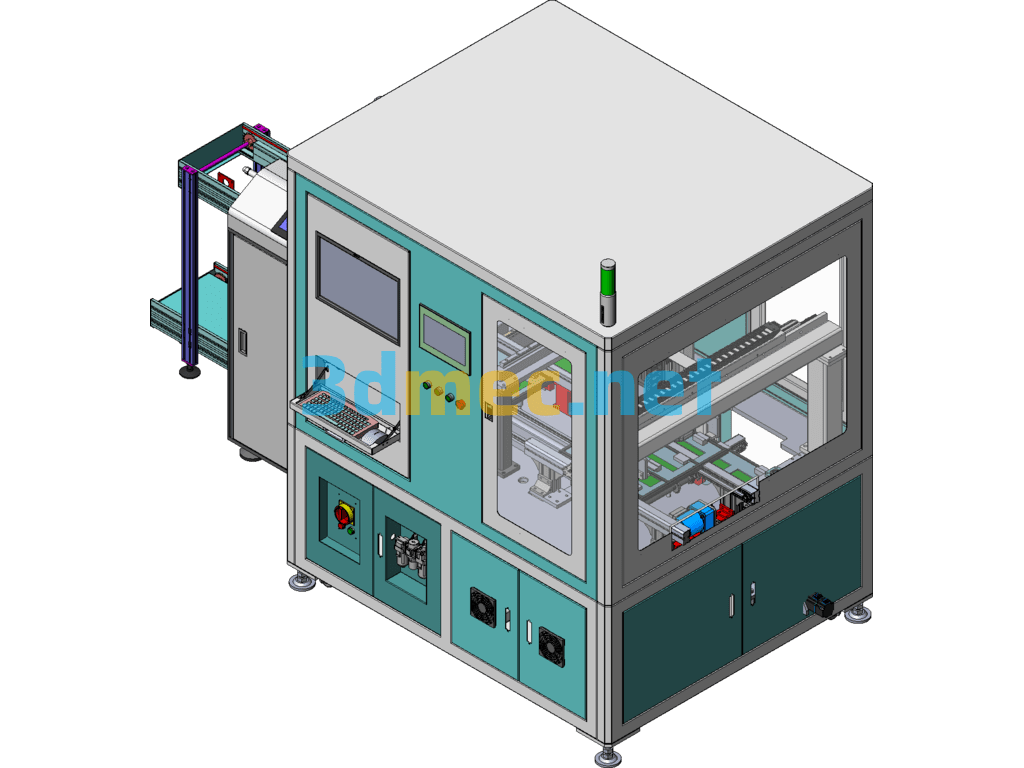 PCB Board Production Line Automatic PCB Board Feeding Machine - 3D Model SolidWorks Free Download