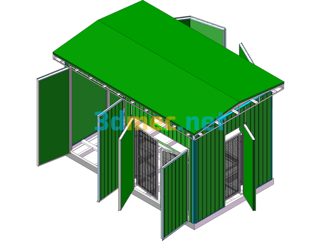 10KV Box-Type Substation - 3D Model SolidWorks Free Download