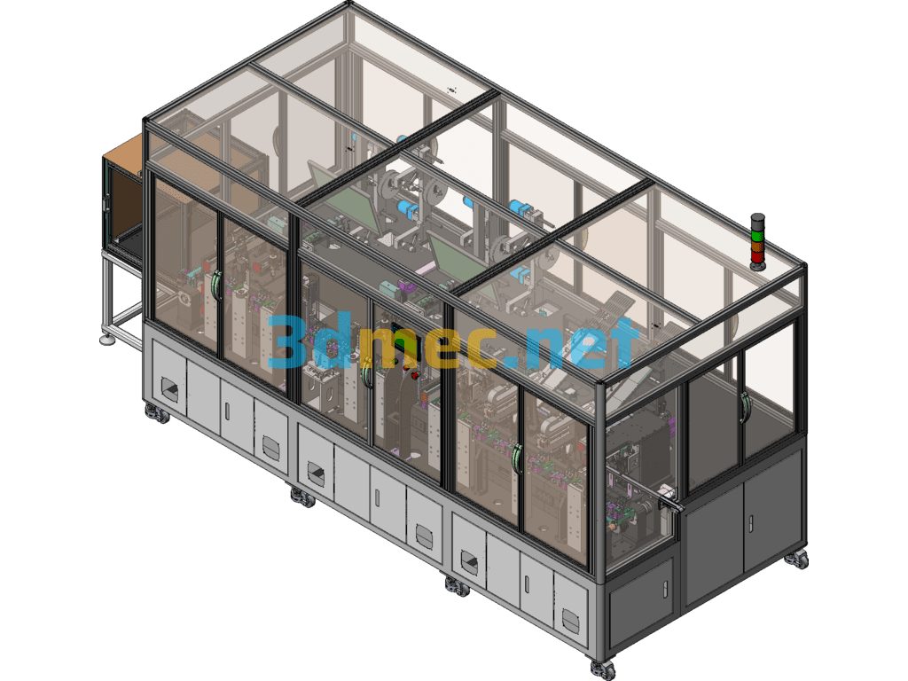 Automatic Press-Fitting Machine (Automatic Cutting And Pressing Equipment For Charging Heads) - 3D Model SolidWorks Free Download