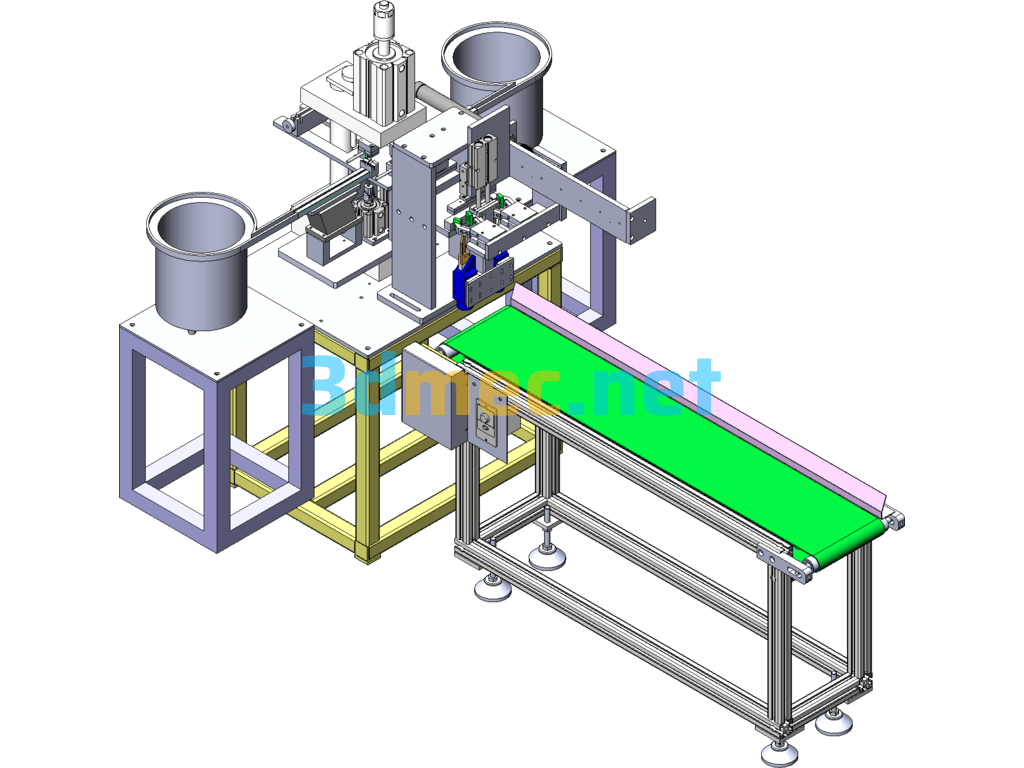 Ponytail Machine (Toy Hair Riveting And Cutting Machine) - 3D Model SolidWorks Free Download