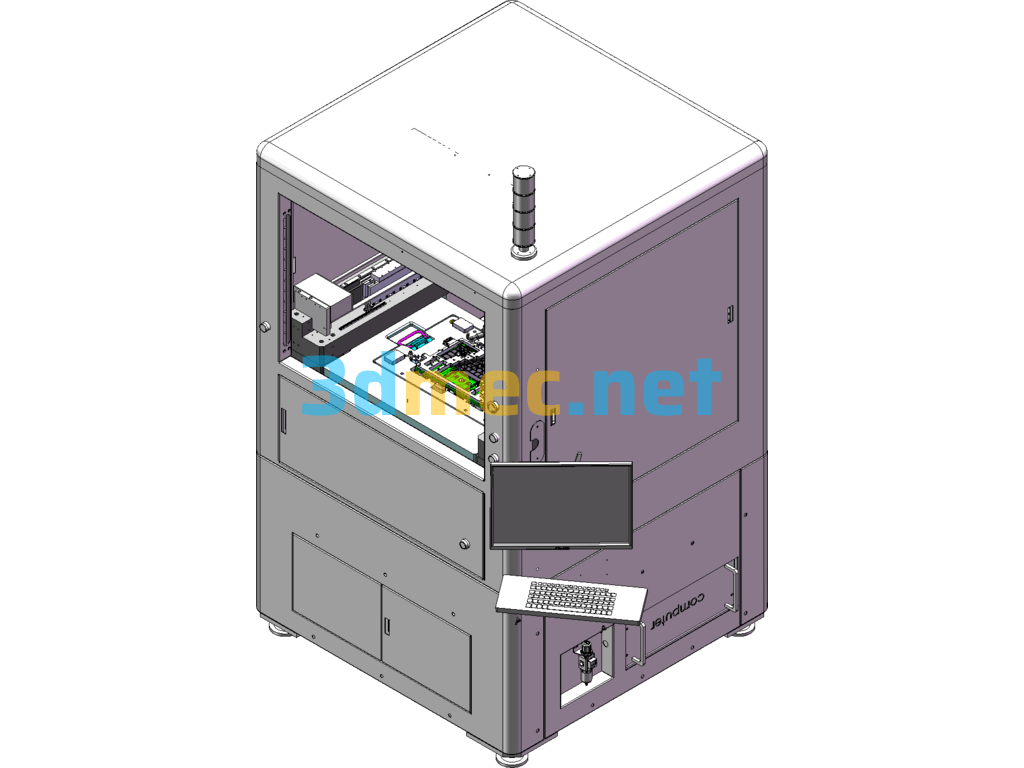 Automatic Notebook C Piece Size Inspection Machine - 3D Model SolidWorks Free Download