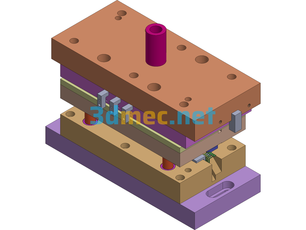 Terminal Forming And Cutting Secondary Die - 3D Model SolidWorks Free Download