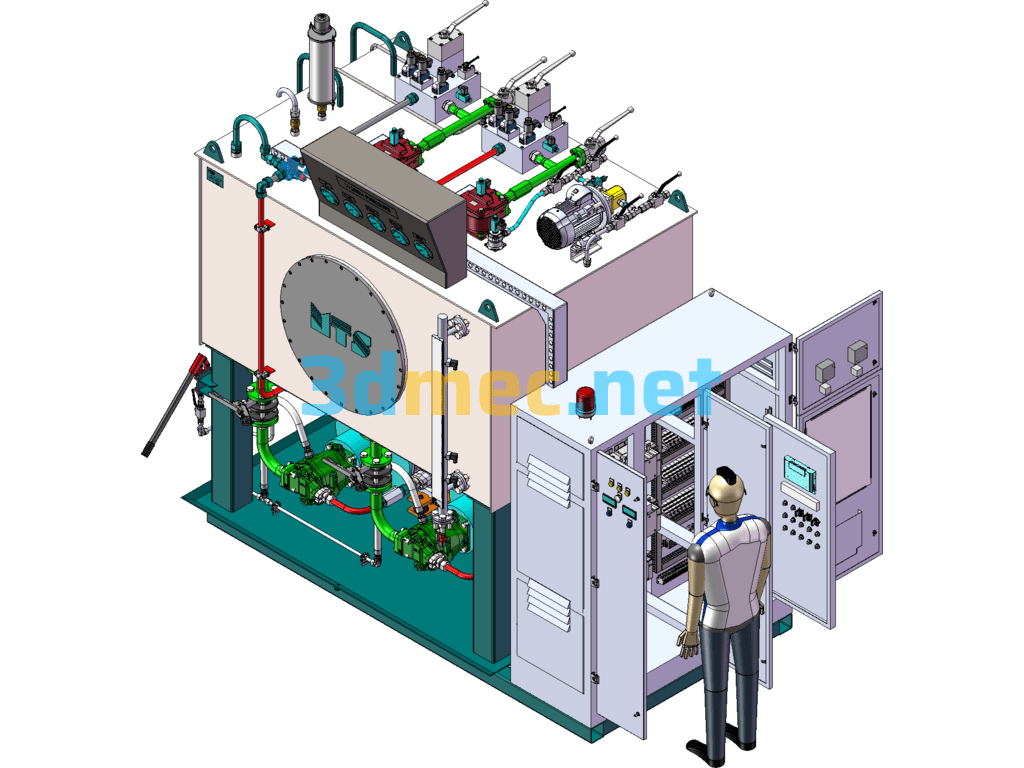 Round Tube Extrusion Boss Riveting Machine - 3D Model SolidWorks Free Download