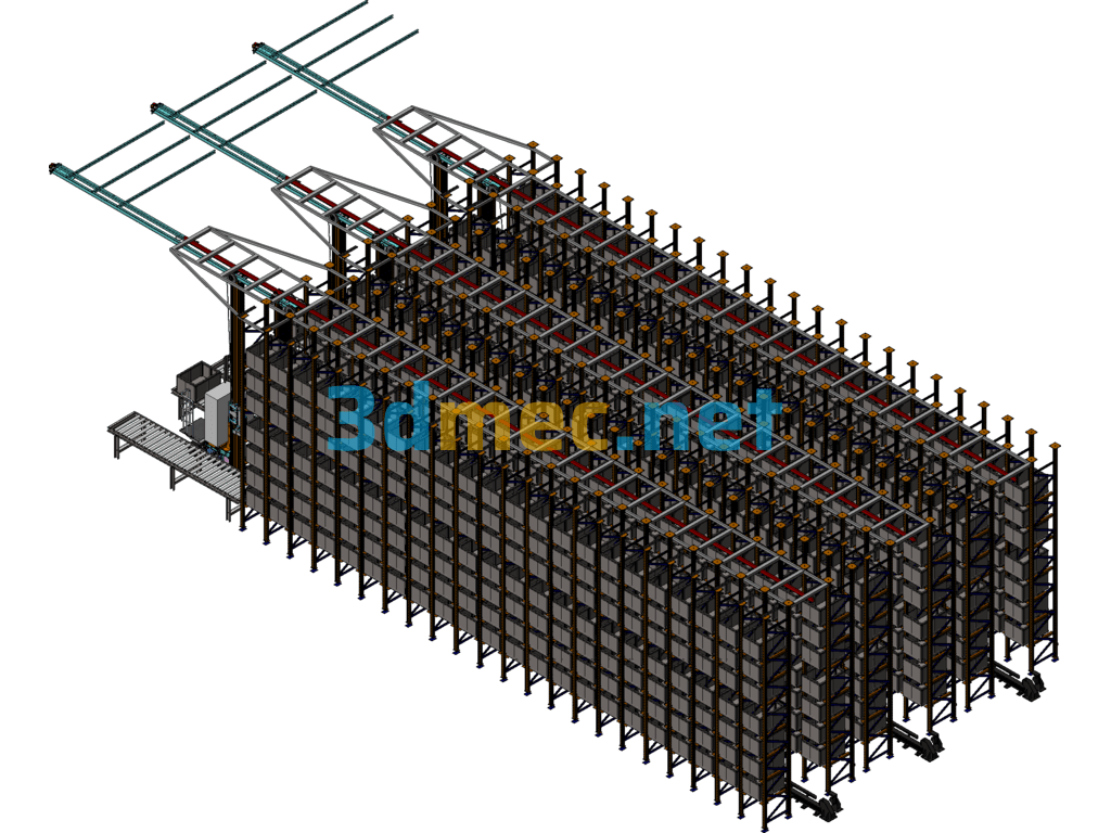 Automated Warehouse Assembly - 3D Model SolidWorks Free Download