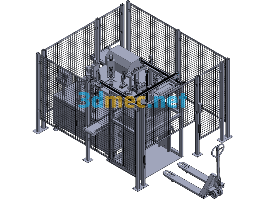 Cast Aluminum Rotor Shaping Stacker 3D Model + PPT Equipment Analysis - 3D Model Exported Free Download