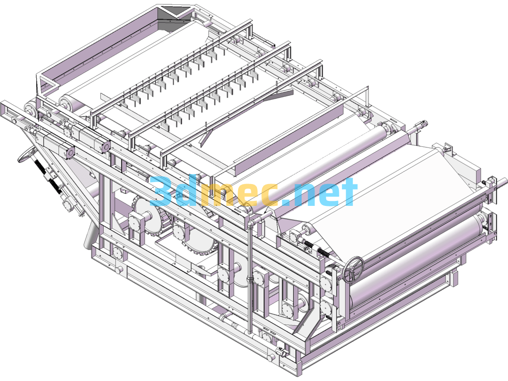 2m Belt Filter Press - 3D Model SolidWorks Free Download