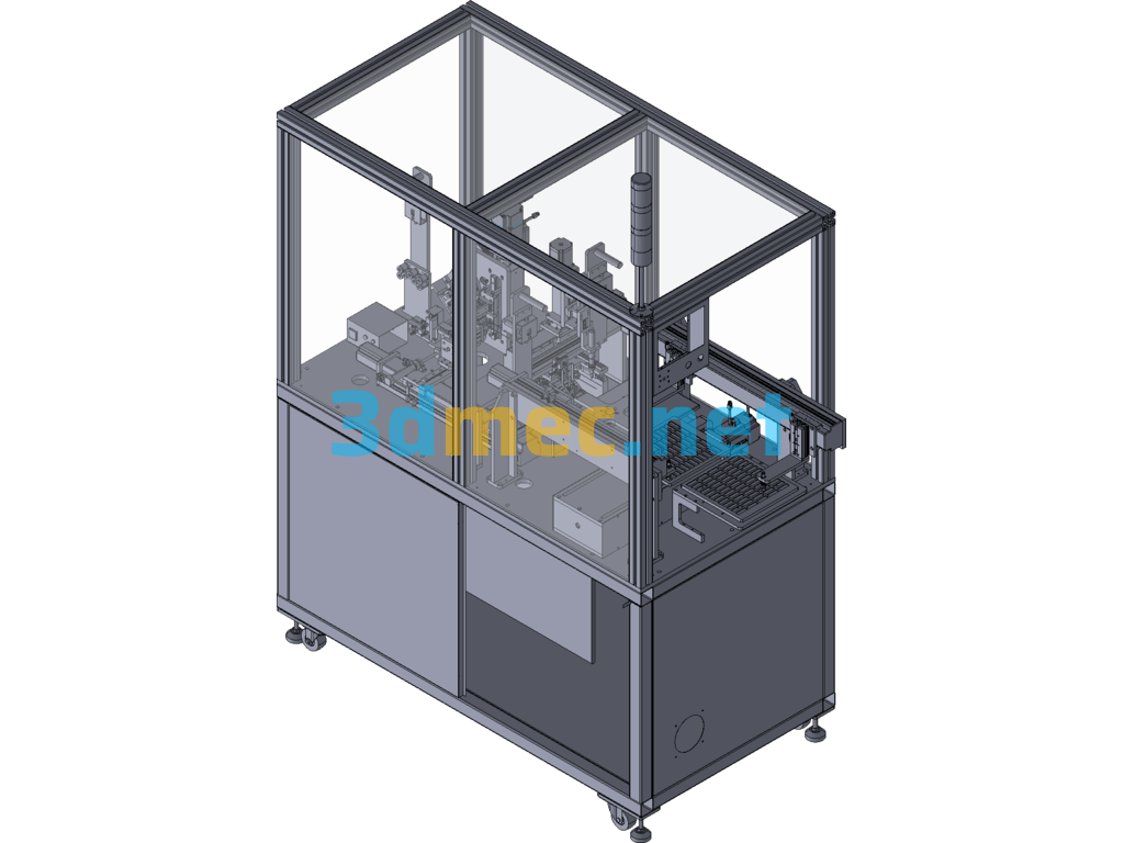 Solar Panel Automatic Wire Cutting And Welding Machine - 3D Model Exported Free Download