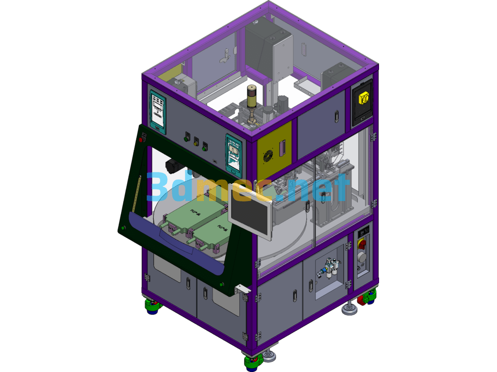 Double Station Automatic Screw Machine Servo Motor Locking Screw Machine - 3D Model SolidWorks Free Download