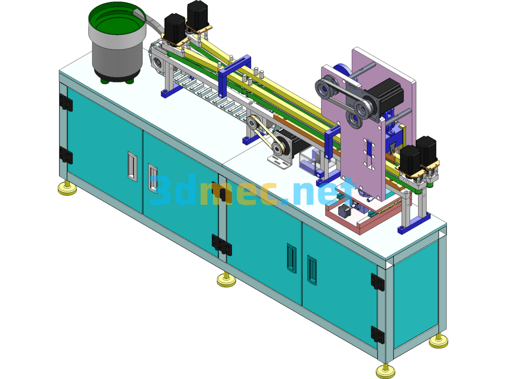 Automatic Betel Nut Cutting Machine - 3D Model SolidWorks Free Download