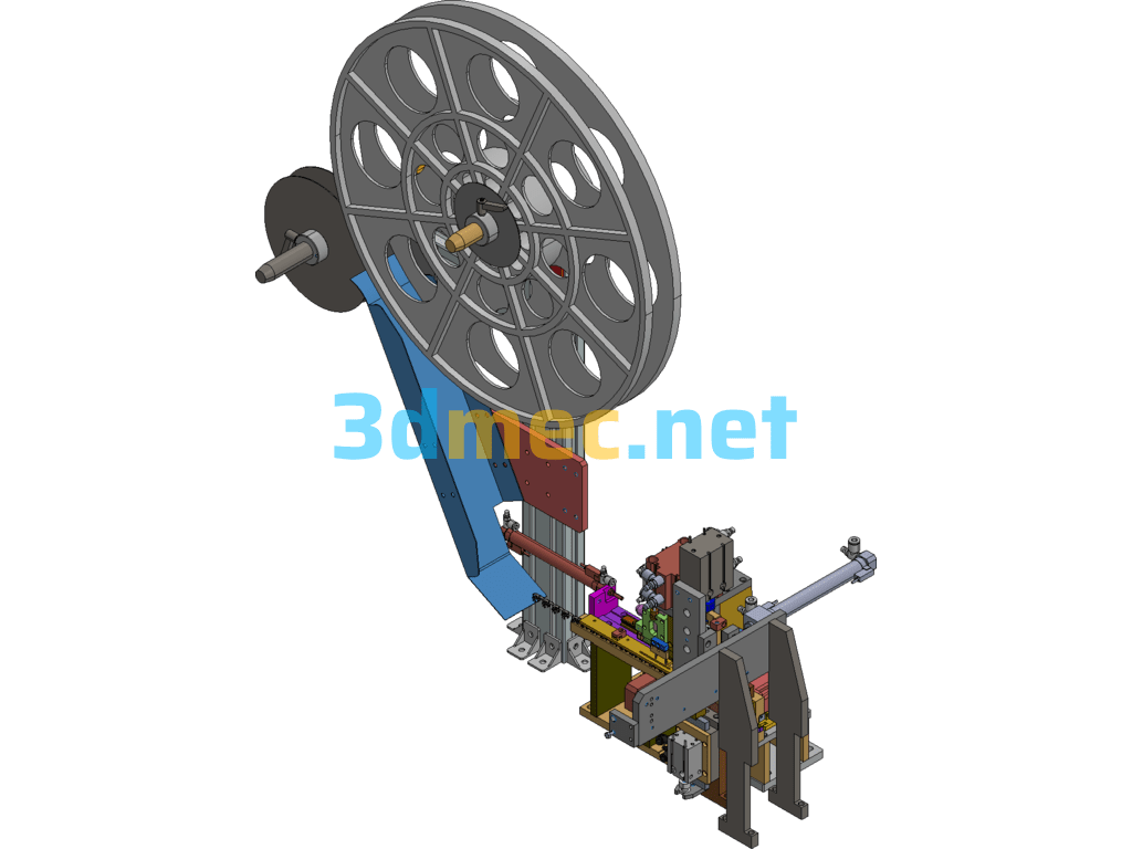 USB Small Iron Shell Cutting And Installation Equipment - 3D Model ProE Free Download