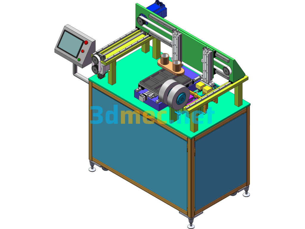 Blister Box Foam Automatic Dispensing And Patching Machine - 3D Model SolidWorks Free Download