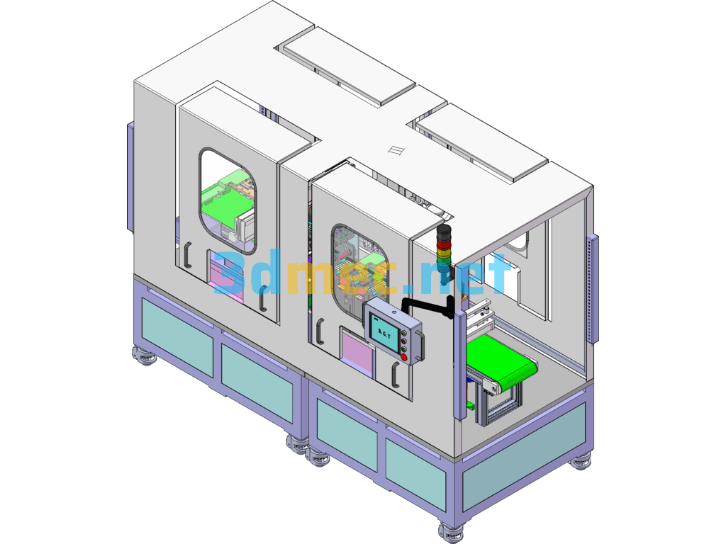 Laptop Screw Locking And Labeling Machine - 3D Model SolidWorks Free Download