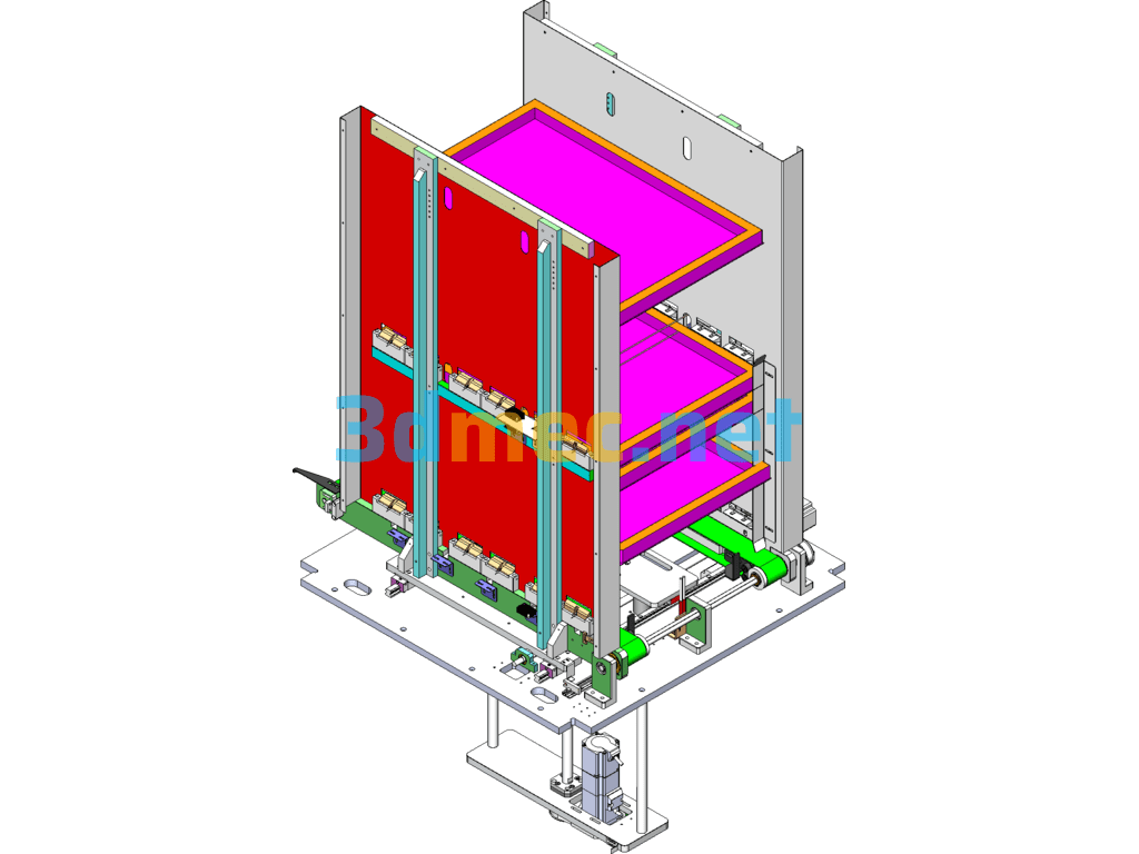 TRAY Stacking Mechanism - 3D Model SolidWorks Free Download