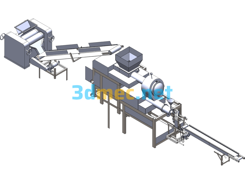 Soap And Toilet Soap Production Line - 3D Model SolidWorks Free Download