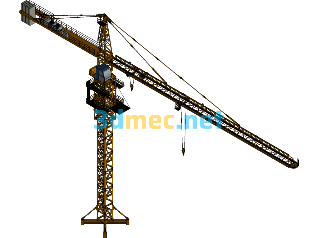 Tower Crane - 3D Model Exported Free Download