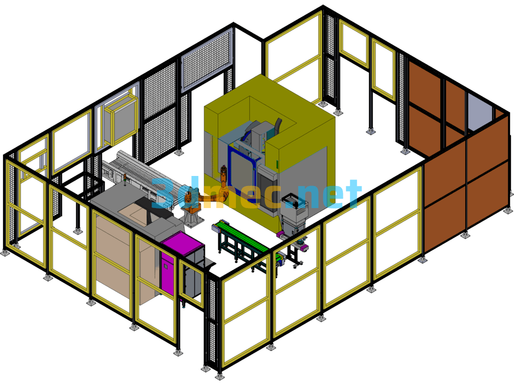 Robot Automatic Loading And Unloading Equipment - 3D Model SolidWorks Free Download