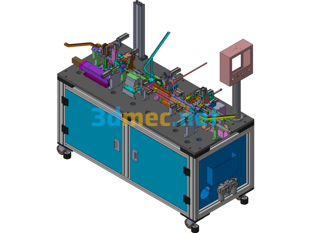 Automatic Fiber Head Assembly Machine (Already Produced) - 3D Model ProE Free Download