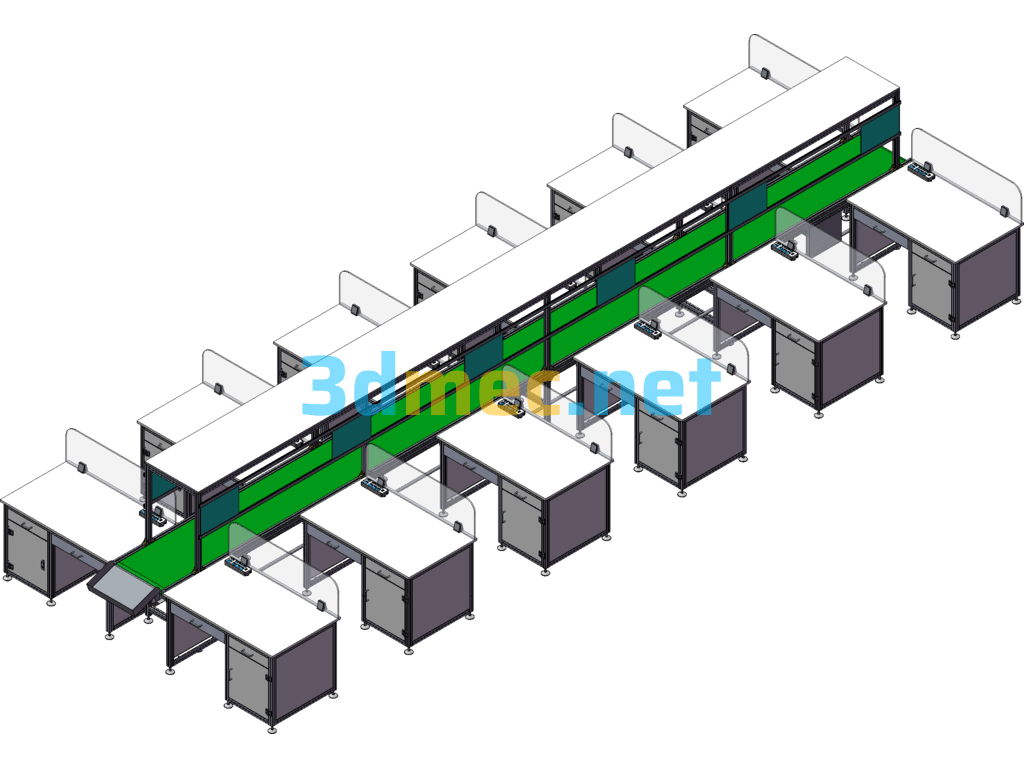 Module Production Line - 3D Model SolidWorks Free Download