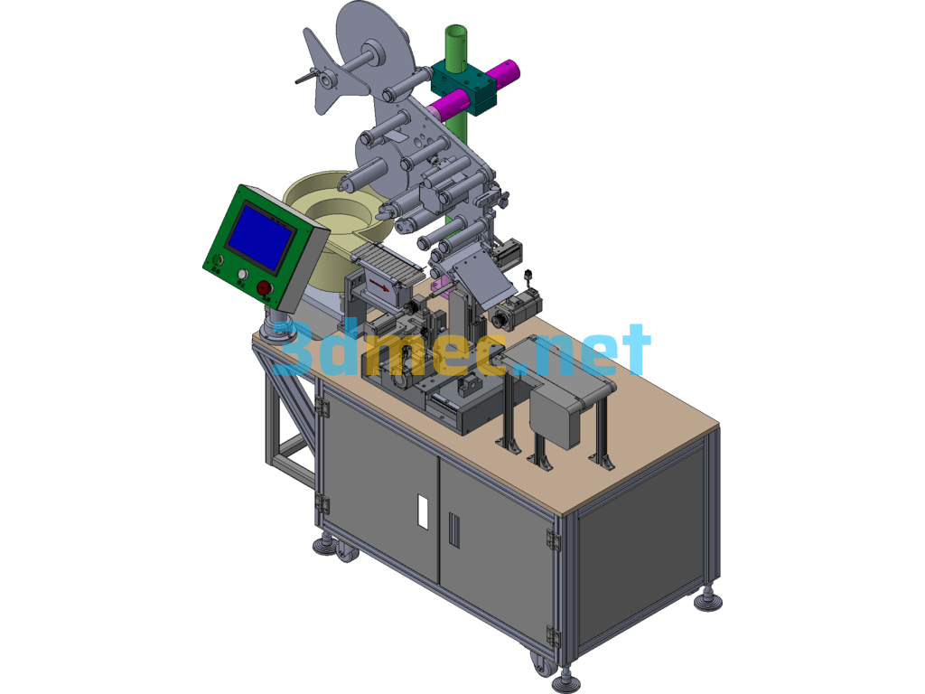 Rectangular Tube Labeling Machine - 3D Model Exported Free Download