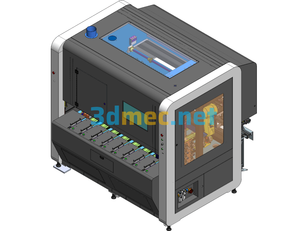 Fully Automatic Magnet Assembly Dispensing And Pressure Holding Equipment - 3D Model SolidWorks Free Download