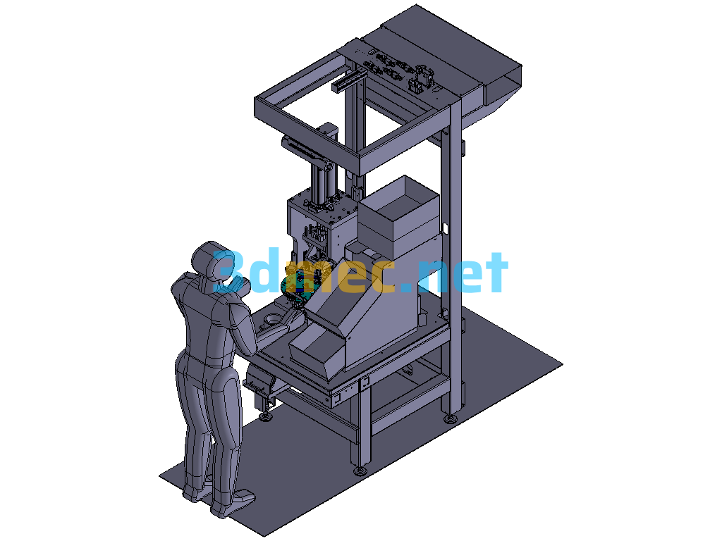 Truck Steering Column Handle Press Machine - 3D Model Exported Free Download