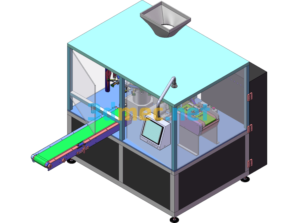 Bag Packaging Machine, Fully Automatic Snack Packaging Equipment - 3D Model SolidWorks Free Download