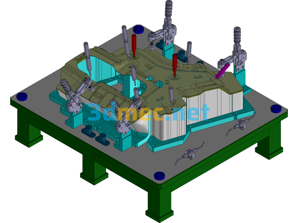 Auto Parts Inspection Fixture (Six Sets) - 3D Model Exported Free Download