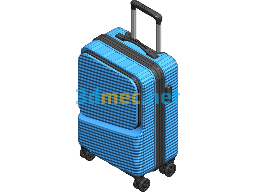 Pocket Trolley Case Design - 3D Model SolidWorks Free Download