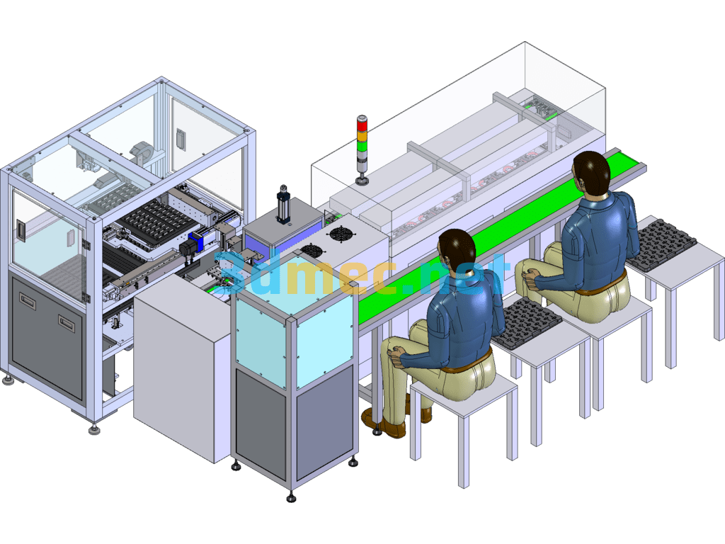 Dipping And Baking Line - 3D Model SolidWorks Free Download