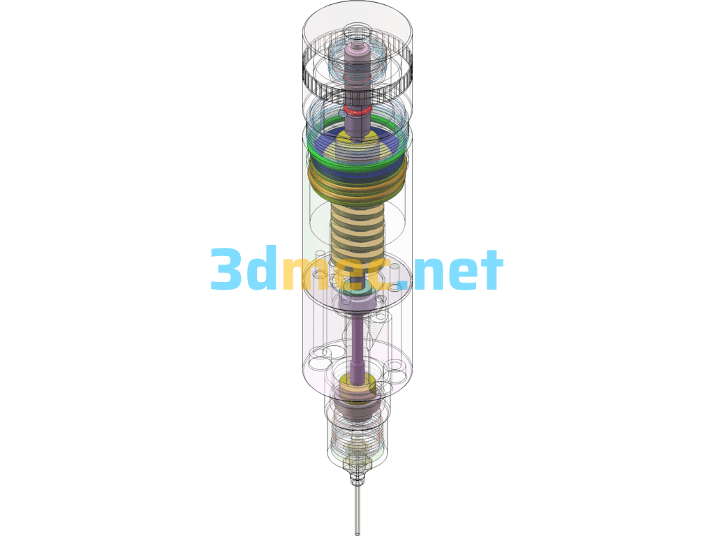 Suction-Back Special Dispensing Valve (Two-Component Glue) - 3D Model SolidWorks Free Download