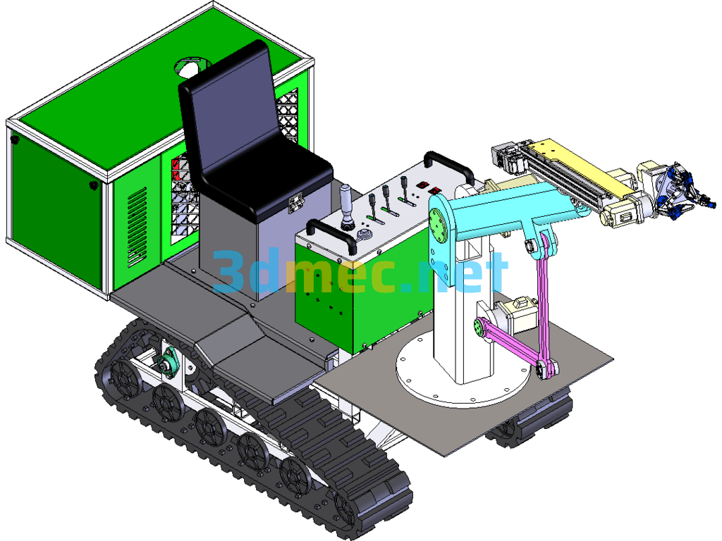 Automatic Apple Picking Machine - 3D Model SolidWorks Free Download