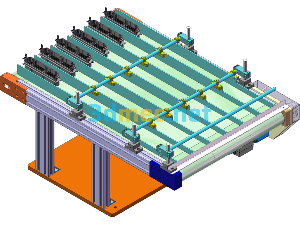 Split Belt Conveyor Equipment - 3D Model SolidWorks Free Download