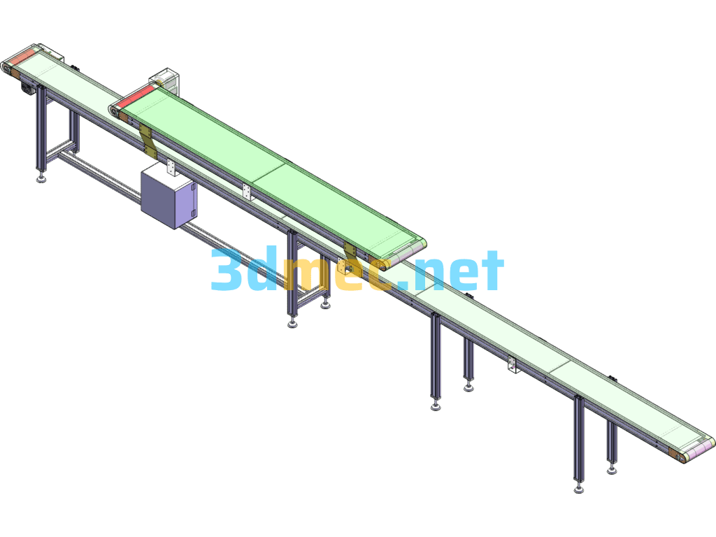 Double-Layer Conveyor Belt Line - 3D Model SolidWorks Free Download