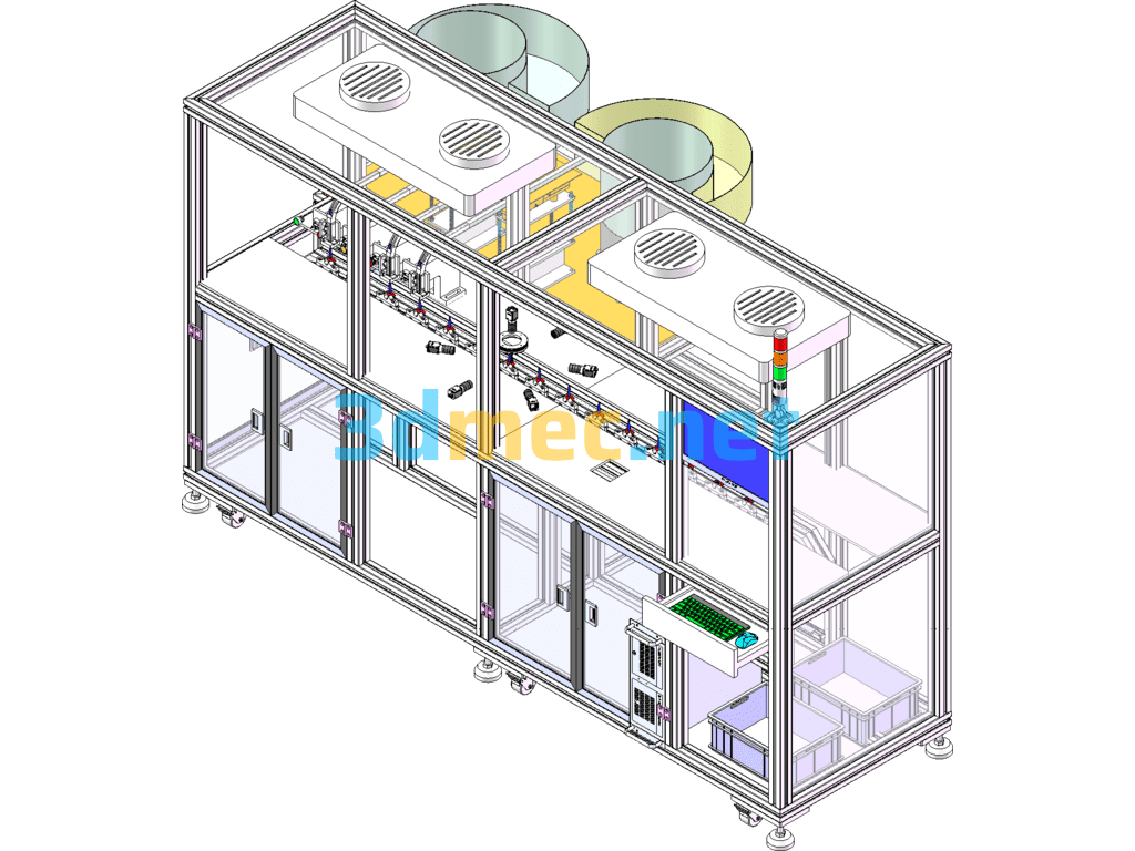 Ring Line Automatic Label Inspection Machine - 3D Model SolidWorks Free Download