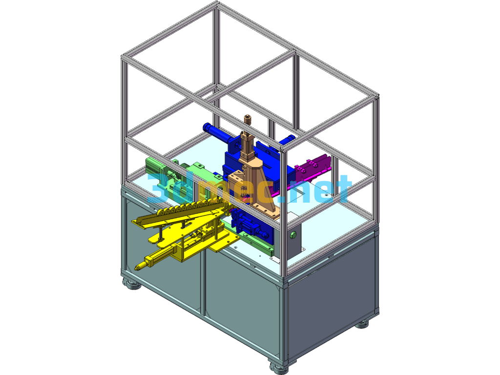 Air Conditioner Motor Rotor Chamfering Machine - 3D Model SolidWorks Free Download