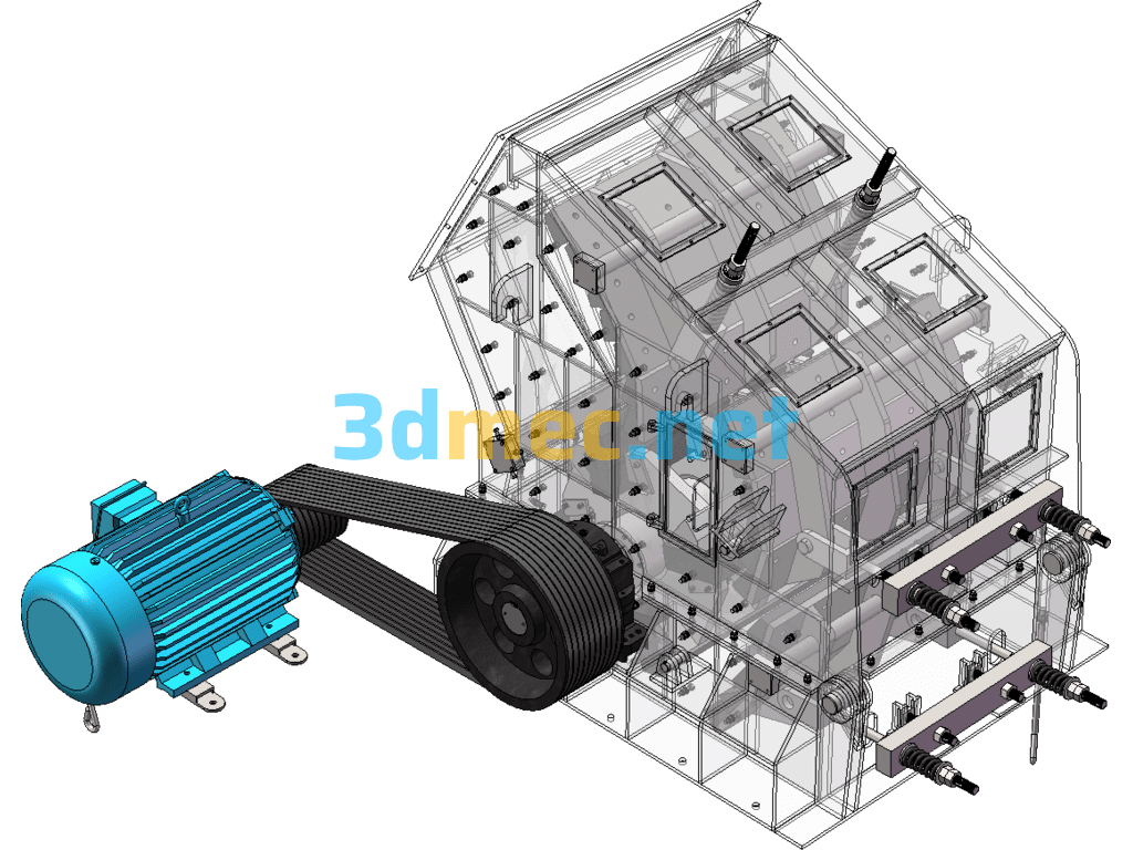 Impact Crusher - 3D Model SolidWorks Free Download