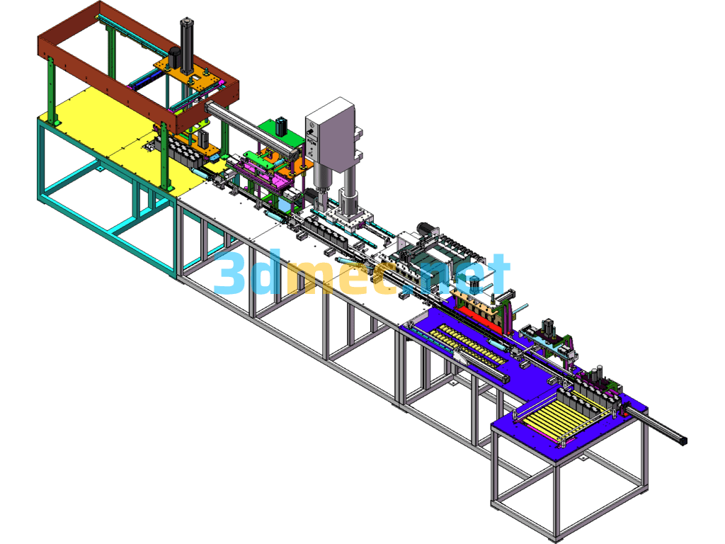 6V4 Rear Battery Production Line - 3D Model SolidWorks Free Download