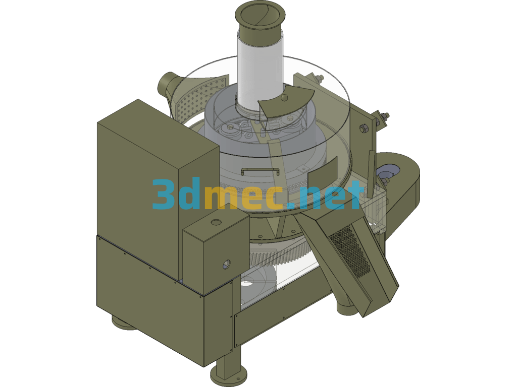 Fertilizer Granulator Granulator - 3D Model SolidWorks Free Download