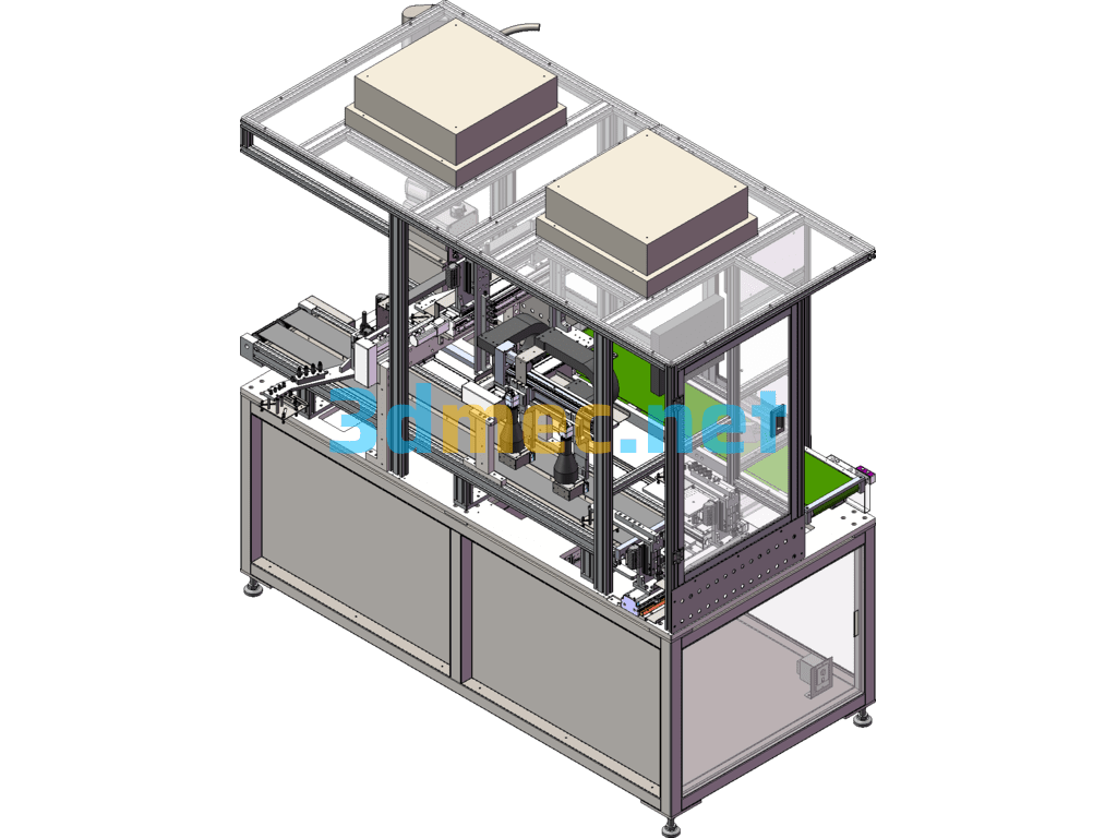 Coating Production Line Surface Glue Drying Inspection (Mature Machinery And Equipment) - 3D Model SolidWorks Free Download