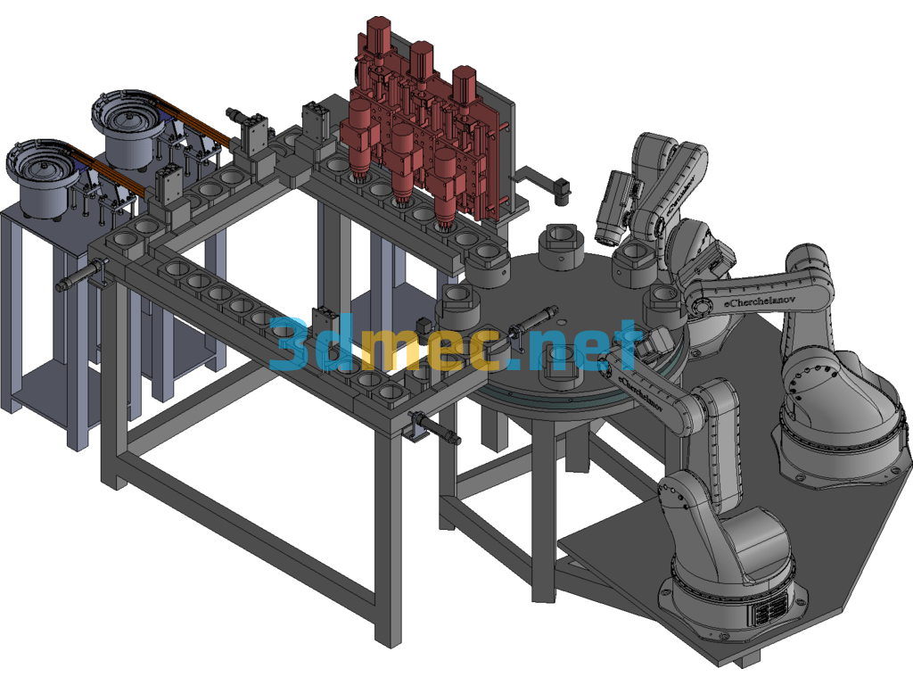 Aviation Plug Assembly Machine - 3D Model Exported Free Download