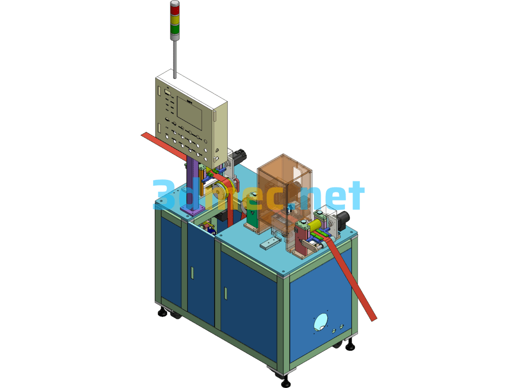 Automatic Electronic Component Raw Material Precision Cutting Machine - 3D Model SolidWorks Free Download