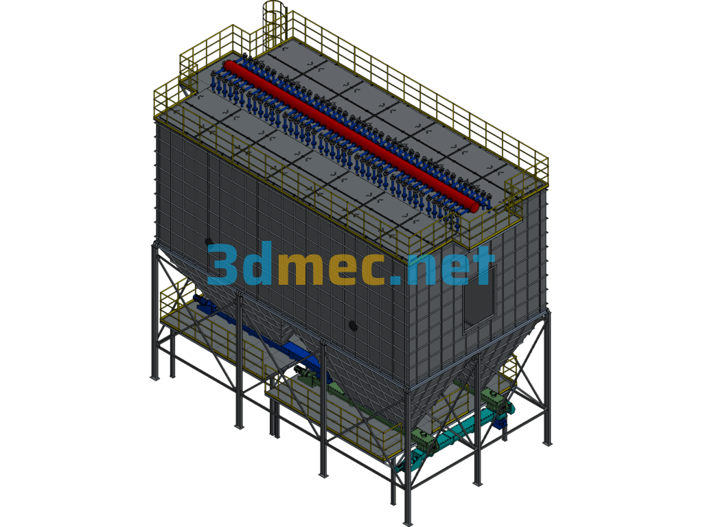 XGHMC6-7×2 Dust Collector (Including Detailed Parameters, Available For Production) - 3D Model Exported Free Download